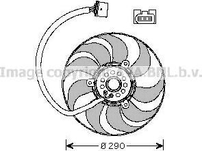 Prasco VW7522 вентилятор, охлаждение двигателя на VW GOLF IV (1J1)