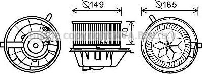 Prasco VW8337 электродвигатель, вентиляция салона на VW PASSAT Variant (3C5)