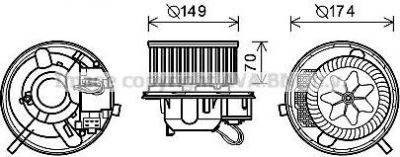 Prasco VW8339 электродвигатель, вентиляция салона на VW PASSAT Variant (3C5)