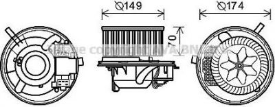 Prasco VW8341 электродвигатель, вентиляция салона на VW PASSAT Variant (3C5)