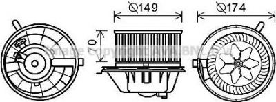 Prasco VW8342 электродвигатель, вентиляция салона на VW PASSAT Variant (3C5)