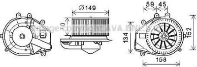 Prasco VW8352 электродвигатель, вентиляция салона на AUDI A4 Avant (8D5, B5)