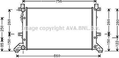 Prasco VWA2155 радиатор, охлаждение двигателя на VW LT 28-46 II c бортовой платформой/ходовая часть (2DC, 2DF, 2