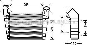 Prasco VWA4238 интеркулер на VW PASSAT Variant (3B6)