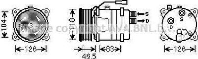 Prasco VWK303 компрессор, кондиционер на VW GOLF III (1H1)