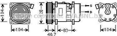 Prasco VWK309 компрессор, кондиционер на VW LT 28-46 II фургон (2DA, 2DD, 2DH)