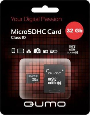 Карта памяти QUMO, Secure Digital 32Gb, SDHC, class 10