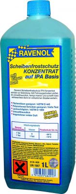 RAVENOL 4014835682917 Жидкость зимняя концентрат для стеклоомывателя Scheibenfrostschutz KONZENTRAT auf IPA Basis (1л)