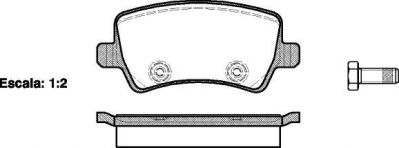 REMSA Колодки задние FORD S-Max/VOLVO S80 2006->/106.1x48.7/t=17.3mm (1459450, 1236.00)