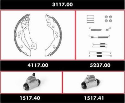 Remsa 3117.00 комплект тормозов, барабанный тормозной механизм на HYUNDAI ACCENT I (X-3)