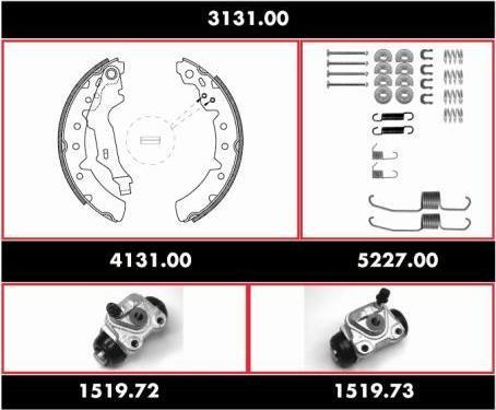 Remsa 3131.00 комплект тормозов, барабанный тормозной механизм на TOYOTA CARINA E седан (_T19_)