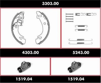 Remsa 3303.00 комплект тормозов, барабанный тормозной механизм на FIAT UNO (146A/E)