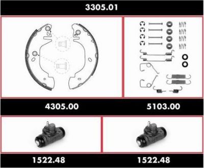 Remsa 3305.01 комплект тормозов, барабанный тормозной механизм на FORD TRANSIT c бортовой платформой/ходовая часть (E_ _)