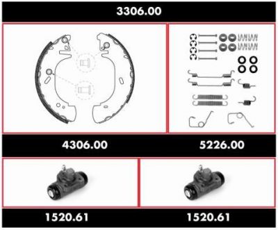 Remsa 3306.00 комплект тормозов, барабанный тормозной механизм на FORD TRANSIT c бортовой платформой/ходовая часть (E_ _)