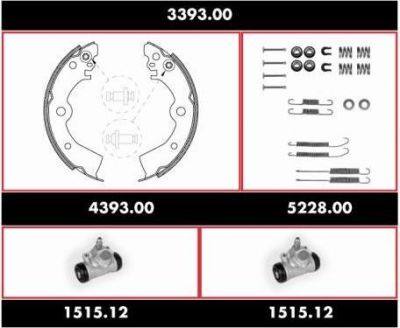 Remsa 3393.00 комплект тормозов, барабанный тормозной механизм на NISSAN ALMERA I (N15)