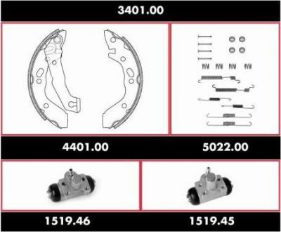 Remsa 3401.00 комплект тормозов, барабанный тормозной механизм на HYUNDAI ACCENT I (X-3)