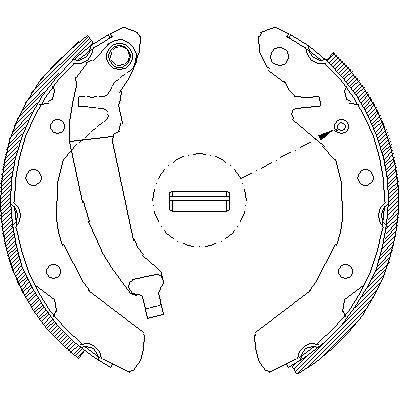 REMSA Колодки барабанные DAEWOO Matiz V0.8 98-> V1.0 03-> Aveo (96268686, 4086.00)