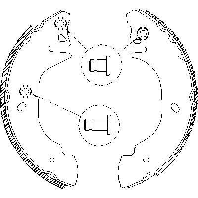 REMSA Колодки барабанные FORD Transit 94-00 (7125122, 4305.01)