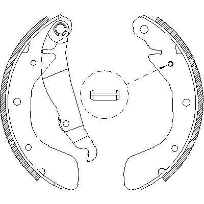 REMSA Колодки барабанные OPEL AstF/G DAE Nex/Lanos (200x46) (1605953, 4398.00)