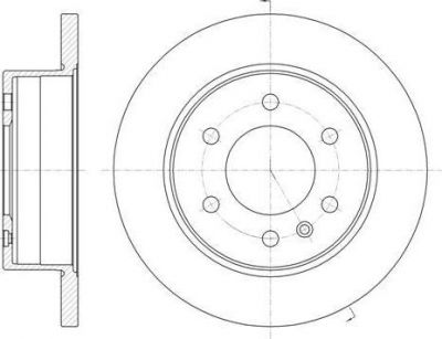Remsa 61035.00 тормозной диск на MERCEDES-BENZ SPRINTER 3,5-t c бортовой платформой/ходовая часть (906)