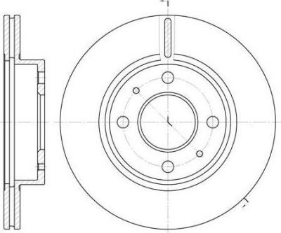 Remsa 6105.10 тормозной диск на NISSAN 100 NX (B13)