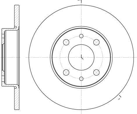 Remsa 6110.01 тормозной диск на ALFA ROMEO 146 (930)