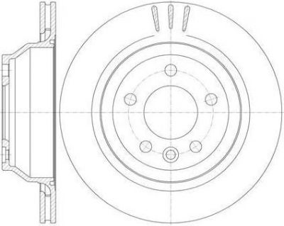 REMSA Торм.диск зад.вент.[314x22] 5 отв. (min 2) (61160.10)