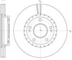 Remsa 61434.10 тормозной диск на HYUNDAI ELANTRA седан (MD, UD)