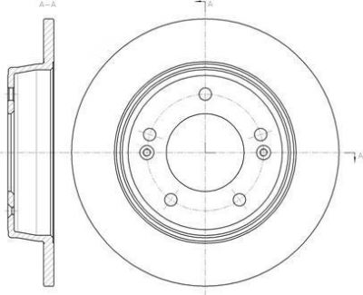 Remsa 61435.00 тормозной диск на HYUNDAI i30 (GD)