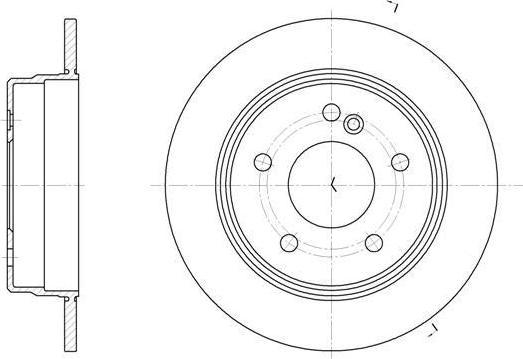 REMSA Торм.диск зад.[258x9] 5 отв.[min 2] (6193.00)