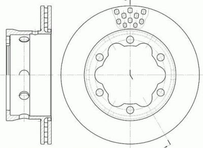 Remsa 6623.10 тормозной диск на VW LT 28-46 II c бортовой платформой/ходовая часть (2DC, 2DF, 2