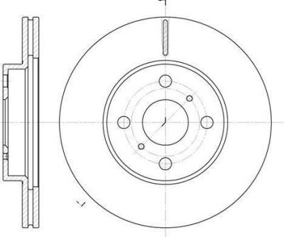 Remsa 6635.10 тормозной диск на TOYOTA YARIS (SCP1_, NLP1_, NCP1_)