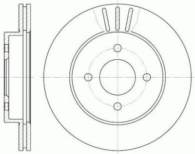 Remsa 6761.10 тормозной диск на NISSAN ALMERA I (N15)