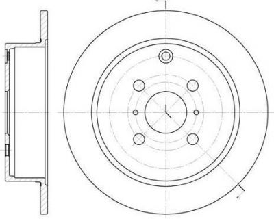 Remsa 6805.00 тормозной диск на TOYOTA YARIS (SCP1_, NLP1_, NCP1_)