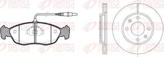 Remsa 8461.01 комплект тормозов, дисковый тормозной механизм на PEUGEOT 306 кабрио (7D, N3, N5)
