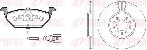 Remsa 8633.08 комплект тормозов, дисковый тормозной механизм на SKODA YETI (5L)