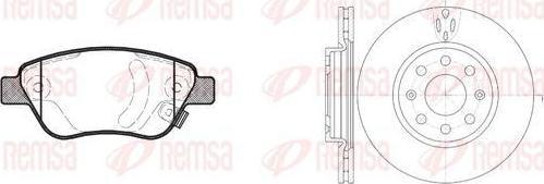 Remsa 8858.02 комплект тормозов, дисковый тормозной механизм на OPEL CORSA D