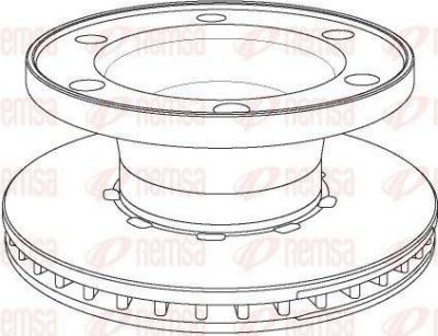 Remsa NCA1076.20 тормозной диск на RENAULT TRUCKS Midliner