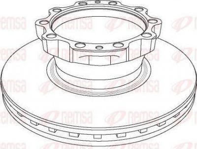 Remsa NCA1174.20 тормозной диск на MAN TGL