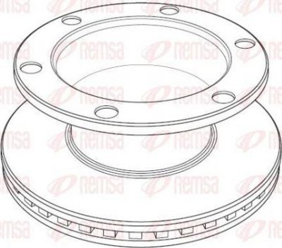 Remsa NCA1194.20 тормозной диск на RENAULT TRUCKS Midlum