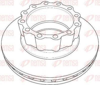 Remsa NCA1229.20 тормозной диск на MAN TGM