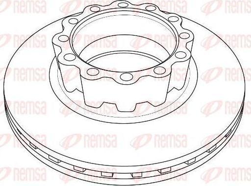 Remsa NCA1230.20 тормозной диск на MAN TGM