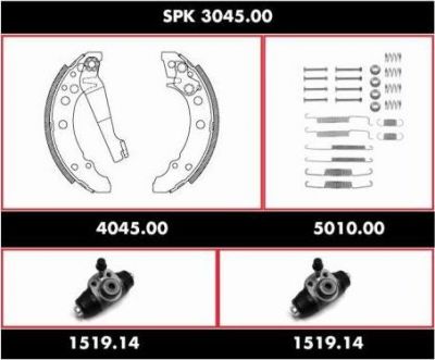 Remsa SPK 3045.00 комплект тормозов, барабанный тормозной механизм на VW POLO купе (86C, 80)