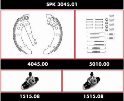 Remsa SPK 3045.01 комплект тормозов, барабанный тормозной механизм на VW POLO купе (86C, 80)