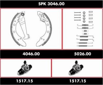 Remsa SPK 3046.00 комплект тормозов, барабанный тормозной механизм на VW PASSAT (32B)