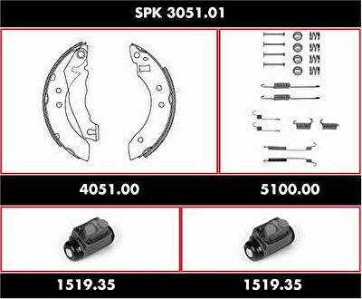 Remsa SPK 3051.01 комплект тормозов, барабанный тормозной механизм на FORD ORION II (AFF)