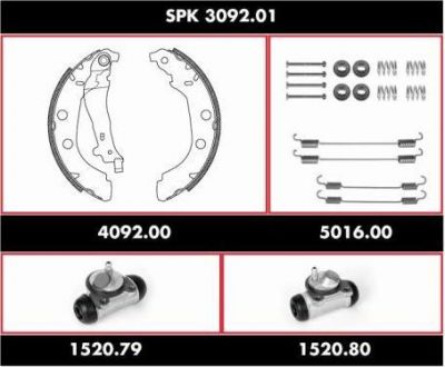 Remsa SPK 3092.01 комплект тормозов, барабанный тормозной механизм на PEUGEOT 406 Break (8E/F)