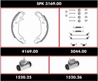 Remsa SPK 3169.00 комплект тормозов, барабанный тормозной механизм на RENAULT CLIO I (B/C57_, 5/357_)