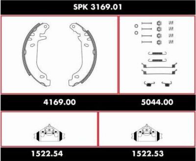 Remsa SPK 3169.01 комплект тормозов, барабанный тормозной механизм на RENAULT SUPER 5 (B/C40_)