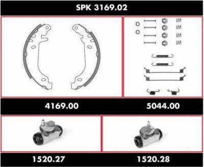 Remsa SPK 3169.02 комплект тормозов, барабанный тормозной механизм на RENAULT SUPER 5 (B/C40_)